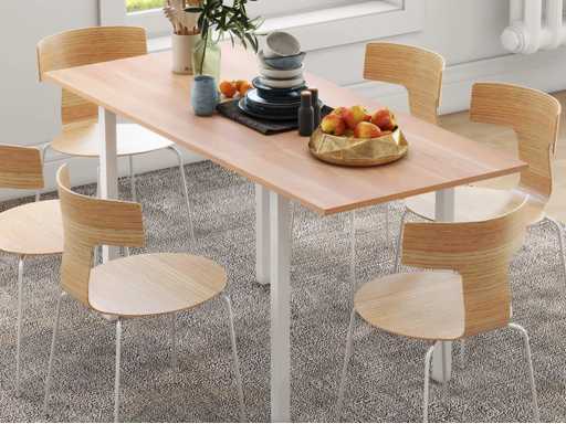 Uitschuifbare eettafel