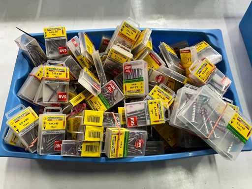 Rotadrill Różne ze stali nierdzewnej, ocynkowanej i mosiądzu (100x)