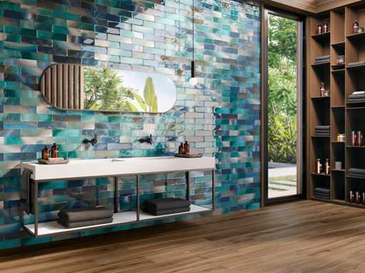 Wandtegels 48m² Polar Ocean glanzend 7,5x30cm