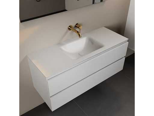 Dulapul de baie albe 120cm centru