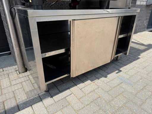 Stainless steel - 150cm - Stainless steel work table