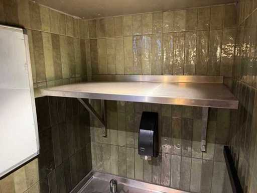 Stalowa półka ścienna ze stali nierdzewnej (2x)