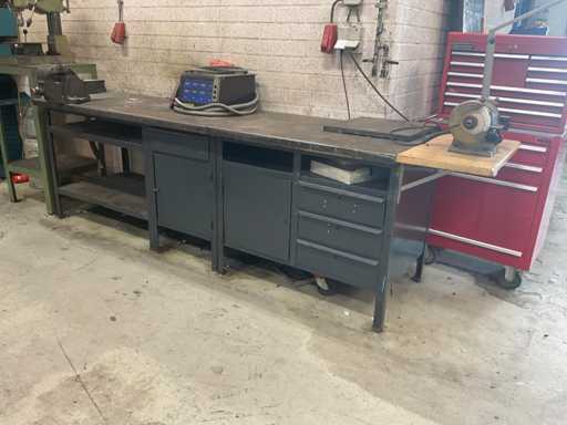 inklusive Metabo Workbench ausgestattet mit: Schraubstock, Temperaturregler und Schleifmaschine