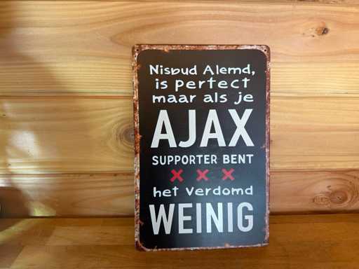 Metall-Werbeschild