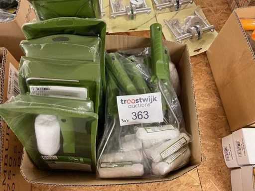 30-faches Farbrollerset; Farbrolle mit Halterung zum Holzschutz