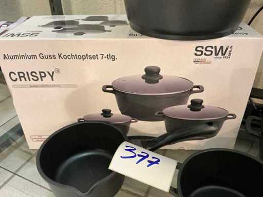 SSW Crispy 7-piece cooking pot set