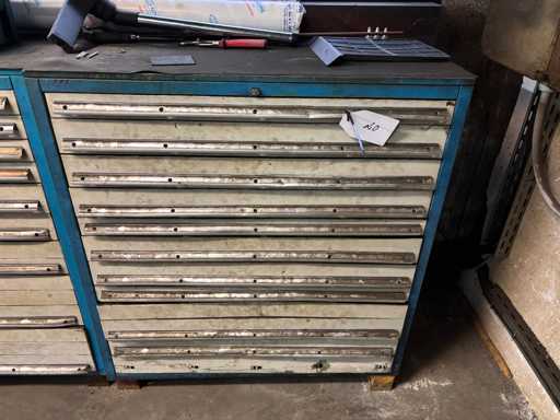   Werkstattschubladenschrank mit Inhalt