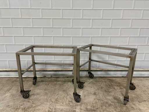 Stainless steel cart (2x)