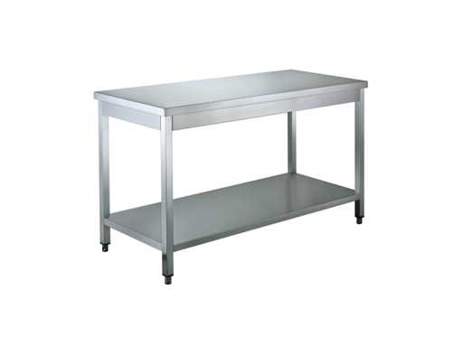 Horeca Material - Stainless Steel Table with Sub-Shelf 1200 x 700mm - Work Table