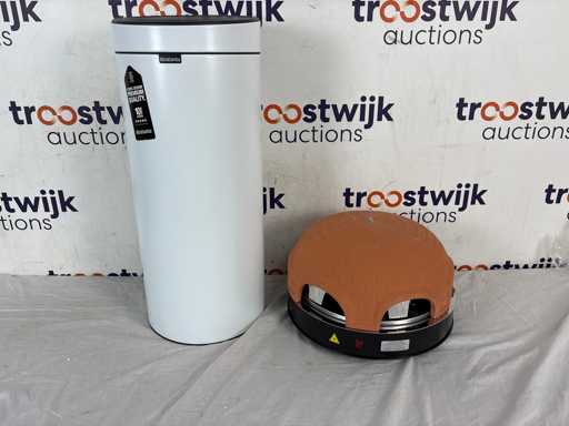 Brabantia Touch Bin Trash Can | Emerio Pizzarette Original - 6 Person 