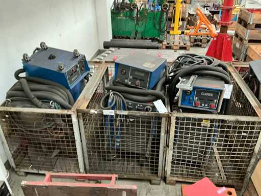 4x CLOOS - Qineo Step 450 2xMaster/2xEco - Saldatrice a gas protetto con custodia trainafilo 