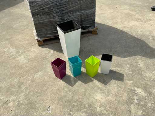 Lot bloempotten met binnenbak Plastiek Bloempot (50x)