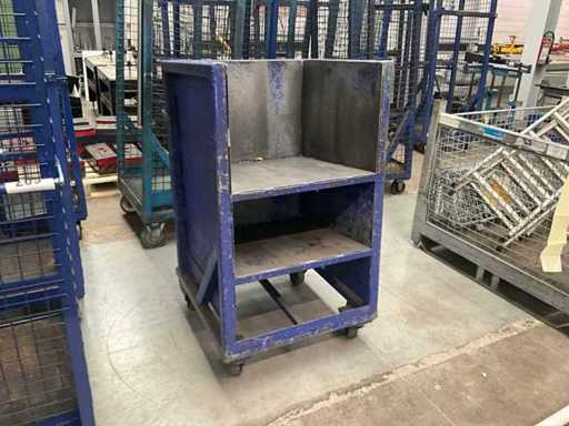 Transport/warehouse trolley/stacking trolley (2x)