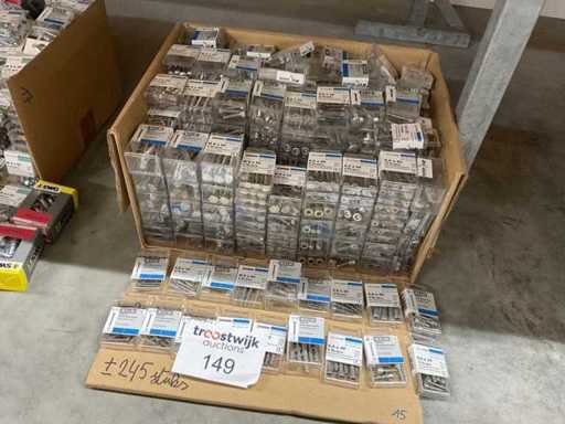 245 blisters inox bevestigingen