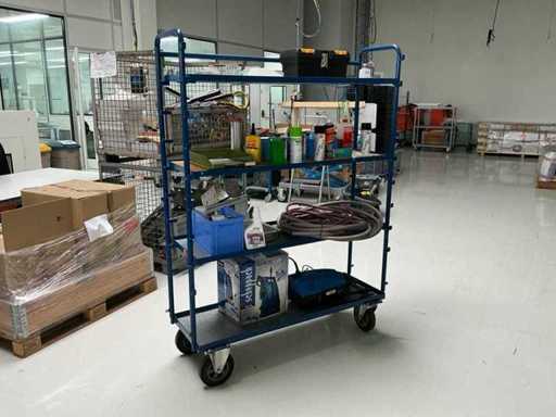 Cărucior de depozitare cu conținut