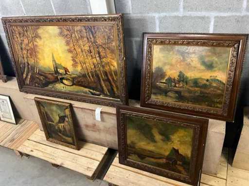 Various paintings (4x)