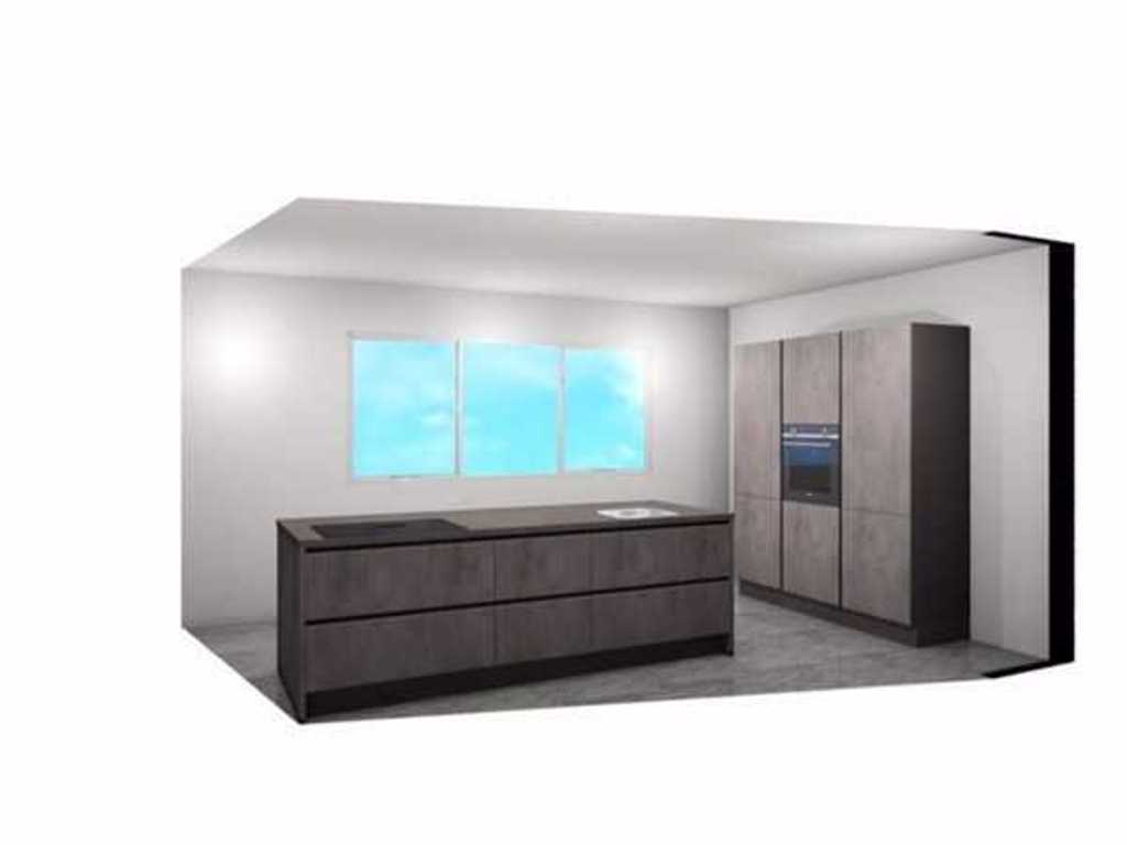 Nobilia - Riva Concrete Schiefer Grey - Kitchen layout