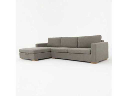 Sofa NINO Grey with storage compartments