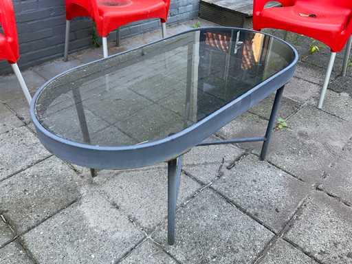 Tuin salon tafel
