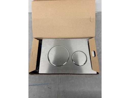 Geberit - Sigma20 - Control plate, round, 2-button flush polished stainless steel/brushed stainless steel/easy-to-clean