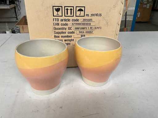 Fair Trade vaas keramiek Sunset hoogte +/- 19 cm (53x)