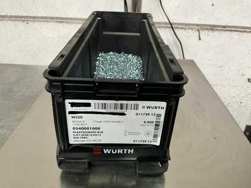 Würth 3,56 kg Viti posizionabili BVK 2,9 x 13 in contenitore impilabile