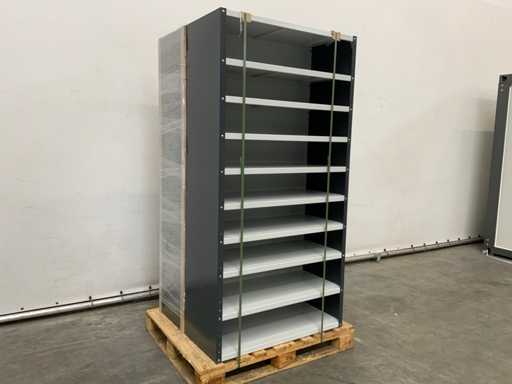 Armadio a mensole Povag OMP-342.01 - 10 mensole - 100x45x198cm antracite / grigio