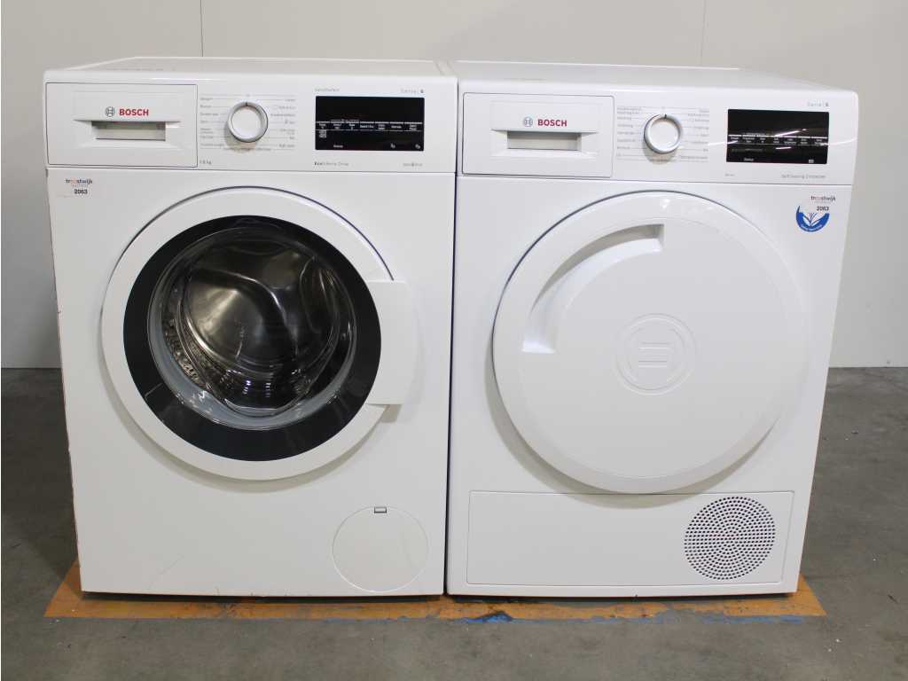 Bosch Series|6 VarioPerfect EcoSilence Drive Washing Machine & Bosch Series|6 SelfCleaning Condenser A+++ Dryer