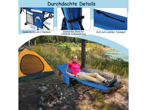 Lit de camping portable - robuste (272 kg)